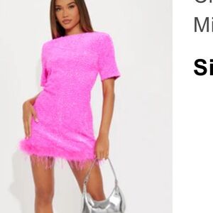 Pink sequin dress
